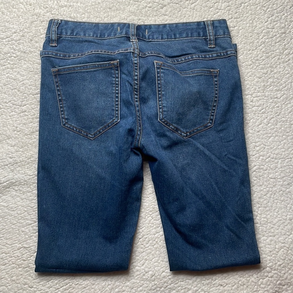 Free People Denim Jeans Dark Wash busted, knees size 25 - Picture 5 of 8
